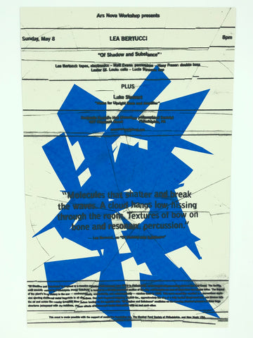 Lea Bertucci: Of Shadow & Substance Poster