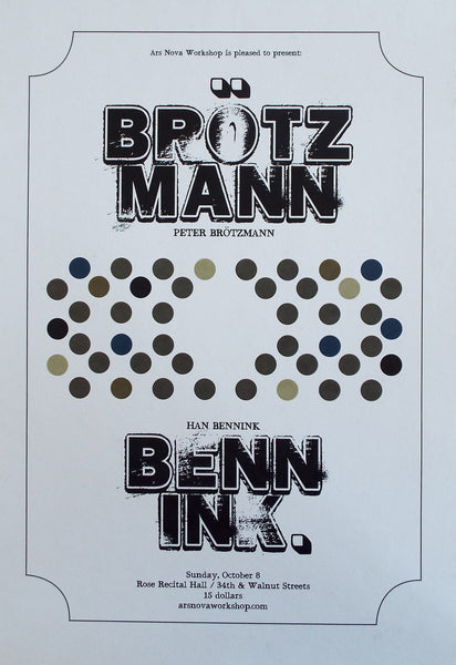 Peter Brötzmann + Han Bennick October 2006 Poster